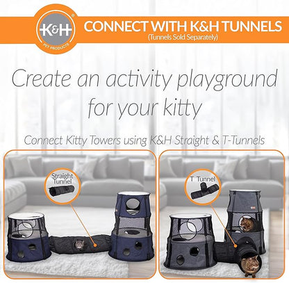 K&H Pet Products Kitty Tower Classy Gray 2 Story