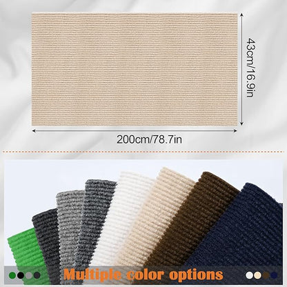 Cat Scratch Furniture Protector - 78.7" x 17" Trimmable Self-Adhesive Cats Claws Scratch Pads, DIY Cat Climbing Couch Protector for Scratch Post Cat Tree Replacement Indoor (Khaki)