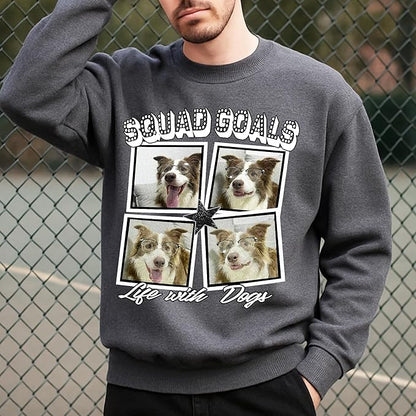 H-DEWALL Custom Shirts Custom Bootleg Rap Shirt for Him Custom Face Shirt with Photo Pet Custom Tees Gift for Dog Cat Lover