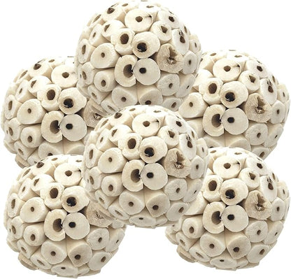 Bonka Bird Toys 2117 Pk6 Sola Atta Balls Foot Talon Craft Part Parrot Bird Toys Conure Parakeet Cockatiel