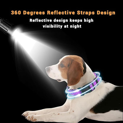 2 Pack Reflective Dog Collar with Safety Locking Buckle, Adjustable Soft Breathable Comfortable Nylon Pet Collar for Small, Medium and Large Dogs, Rosered, XS