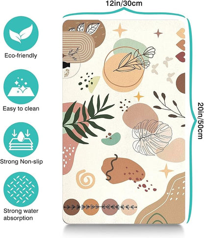 Pet Feeding Mat for Floors Waterproof Dog Mat for Food and Water Absorbent Quick Dry Non Slip mat for Cat Bowls