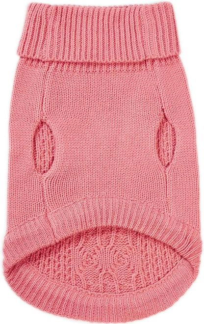 Stretchy Cat Sweater - 17 Colors & 6 Sizes | Snug Winter-Ready Knit for Boy/Girl Cats & Kittens(Pink, Small)