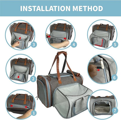 Mr. Peanut's Gold Series Big Apple XL Expandable Pet Carrier V3.0 (Deja Blue)