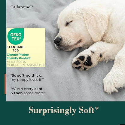 Waterproof Blanket for Bed or Couch – Soft and Leakproof Waterproof Throw Blanket, Water Proof & Stain Resistant Easy to Clean Throw Blanket Cover for Adults or Pets, Reversible Grey 80”x90”