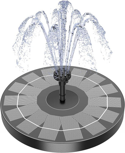 AISITIN 2.5W Solar Bird Bath Fountain Pump, Solar Fountain for Bird Bath with 6 Nozzles, 6.7" Solar Powered Water Pump for Garden, Ponds, Pool, Fish Tank, Aquarium and Outdoor