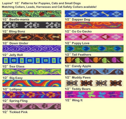 LupinePet Originals 1/2" Go Go Gecko Cat Safety Collar with Bell , 8-12"