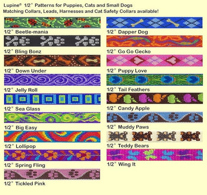 LupinePet Originals 1/2" Tail Feathers Cat Safety Collar with Bell , 8-12"