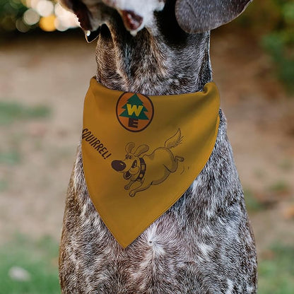 Disney Pet Bandana Up Dug Squirrel Pose and Wilderness Explorer Badge Orange Slip On Collar Bandana Only