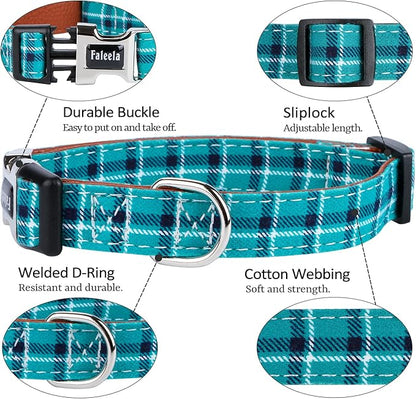 Faleela Soft &Comfy Bowtie Dog Collar,Detachable and Adjustable Bow Tie Collar,for Small Medium Large Pet (Large(Pack of 1), Green)