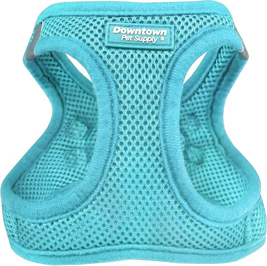 Downtown Pet Supply Step-in Dog Harness – No Pull, Adjustable Padded Mesh with Reflective Trim, Secure Buckle Strap – Comfortable & Breathable Small Dog Harness, XX-Small, Light Blue