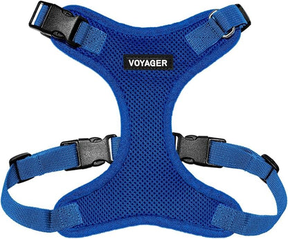 Voyager Step-in Pet Harness - All Weather Mesh, Adjustable Step in Harness for Cats and Dogs by Best Pet Supplies - Royal Blue, S