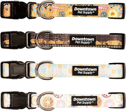Downtown Pet Supply - Best, Cute & Fancy Dog Collar - Lightweight Adjustable Dog Collar with Quick Buckle & D-Ring - Hand Wash Safe - Sahara - S - Small Dog Collar