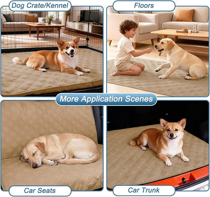 hyha Waterproof Dog Blanket, Reversible Pet Bed Blanket, Soft Sofa Couch Cover for Dogs Washable, Waterproof Pet Couch Covers for Sofa Puppy Cats Furniture Protector(30"x70", Camel/Camel)