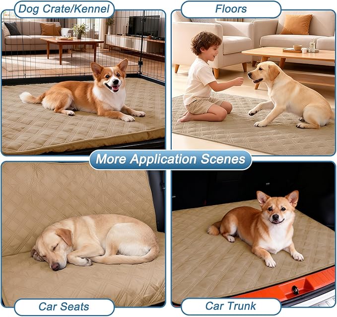 hyha Waterproof Dog Blanket, Reversible Pet Bed Blanket, Soft Sofa Couch Cover for Dogs Washable, Waterproof Pet Couch Covers for Sofa Puppy Cats Furniture Protector(30"x70", Camel/Beige)