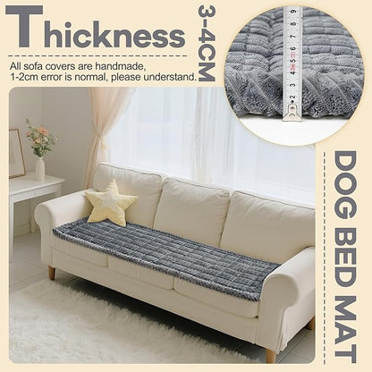 Washable Dog Couch Cover Protector, Non Slip Dog Bed Mat Machine Washable Large Blanket for Dogs, Pet Couches Covers for Sofa (Grey, 27.6 * 59.1 '')