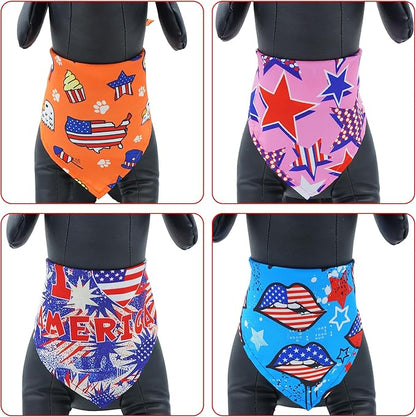 30 Pack 4th of July Dog Bandanas Bulk for Small Dogs Kittens Breed 18 Inch Patriotic Dog Bandanas XS Puppy Doggy Independence Day Dogs Bandana Grooming S