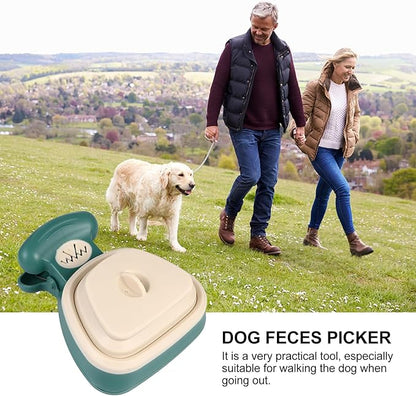 Portable Foldable Pet Pooper Scooper with Clip, Small Mustard Green Dog Waste Pickup Tool for Outdoor Use, Lightweight Plastic Puppy Poop Scoop for Travel and Walks