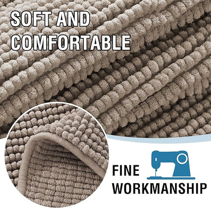 H.VERSAILTEX Plush Chenille Pet Couch Cover Thick Soft Sofa Cover for 3 Cushion Couch Anti Slip Couch Cover Furniture Protector for Dog, Pet, Cat (35" x 74", Taupe)