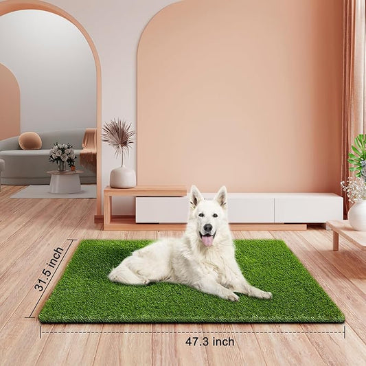 Artificial Grass, Professional Dog Grass Mat, Potty Training Rug and Replacement Turf Outdoor Rug Patio Lawn Decoration, Easy to Clean with Drainage Holes(47.3x31.5 inches)