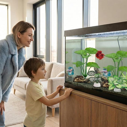 10-Pack Betta Fish Tank Decorations Silk Aquarium Plants for Aquarium Decor, Realistic Fish Tank Plants - Goldfish Tank, Reptile, Turtle Decorations Plants