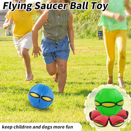 Dog Flying Disc Toy, Flying Saucer Ball for Dogs, Outdoor Games Red+Pink 2PCS