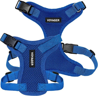 Voyager Step-in Pet Harness - All Weather Mesh, Adjustable Step in Harness for Cats and Dogs by Best Pet Supplies - Royal Blue, S