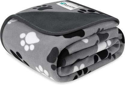 PetAmi Waterproof Dog Blanket for Medium Large Pets Dogs Cats, Pet Couch Cover Protector for Furniture, Reversible Washable Soft Fleece Cat Blanket for Bed Couch Sofa, 40x60 (Taupe/Beige)