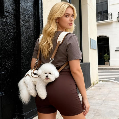 Dog Backpack Carrier for Small Dogs,Dog Lift Harness Adjustable Padded Breathable with Small Pet Treat Bag Straps for Disabled, Joint Injuries, Cars,Outdoor Hiking Pet（L 13-19lb）