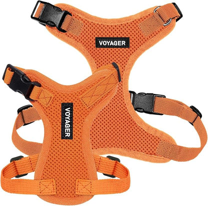 Voyager Step-in Pet Harness - All Weather Mesh, Adjustable Step in Harness for Cats and Dogs by Best Pet Supplies - Orange, XL