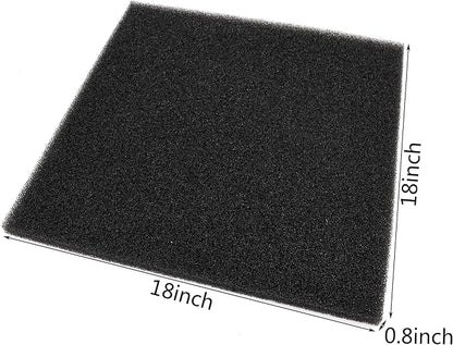 Aquarium Filter Bio Sponge Pad, Foam Sponges Filter Media, Cut fit it Filter Accessories for Fish Tanks and Ponds (18"x18"x0.8" (20PPI) 1 Pack)