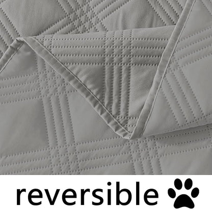 hyha Waterproof Dog Blanket, Reversible Pet Bed Blanket, Soft Sofa Couch Cover for Dogs Washable, Waterproof Pet Couch Covers for Sofa Puppy Cats Furniture Protector(30"x70", Grey/Grey)