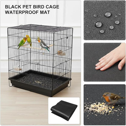 Under Pet Cage Mat for Bird Cages, Dog Kennels, Reptile Aquariums, Dog Kennels, Water-Resistant Pad for Hard Floors and Surfaces (X-Large)