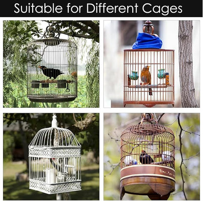 Bird Cage Seed Catcher, White Breathable Seed Catcher for Bird Cage, Universal Adjustable Birds Cages Cover Net Liner, Birds Accessories for Cages for Parrot Enclosures Stops Scatter