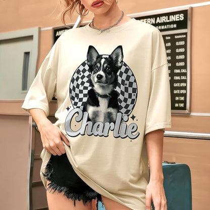 JIX & JOKY Custom Your Own Bootleg Rap Shirts with Dog Faces Custom Pet Shirt for Men Graphic Tshirt Gift Idea for Pet Lovers