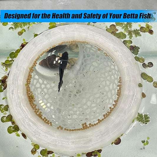 Aquarium Floating Betta Fish Skins, Betta or Shrimp Feeder, Cave and Hammock, Small Fish Feeding Rings, Aquarium Hiding Feeding Decorative Accessories (Green)