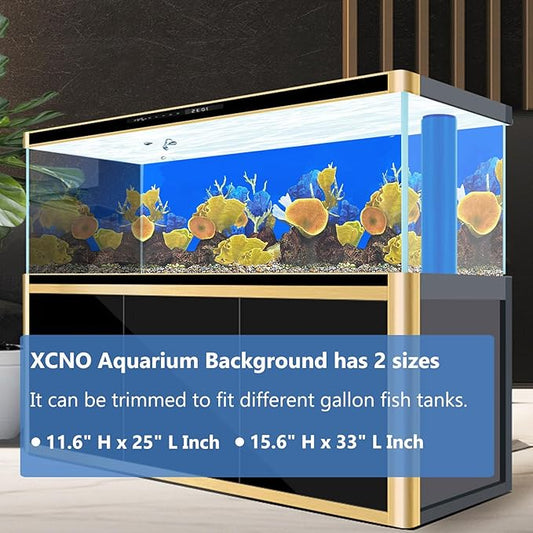 Aquarium Background Seabed Coral Rock Water Plants Fish Tank Backdrop 10 20 Gallon Fish Tank Background for Aquarium