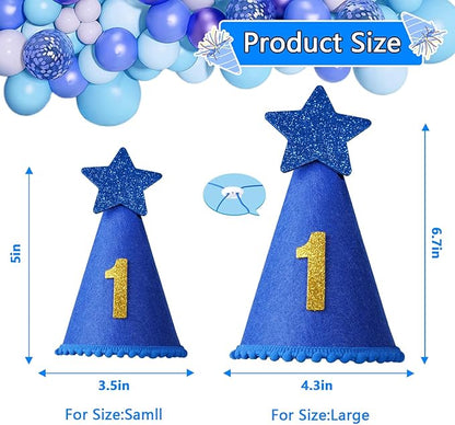 Dog Birthday Party Supplies, Blue Dog Birthday Set with Hat Bandana Numbers for XLarge Large Boy Pets Puppy