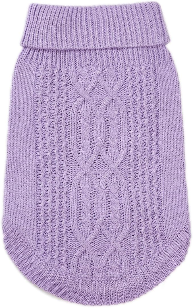 Stretchy Cat Sweater - 17 Colors & 6 Sizes | Snug Winter-Ready Knit for Boy/Girl Cats & Kittens(Purple, X-Small)