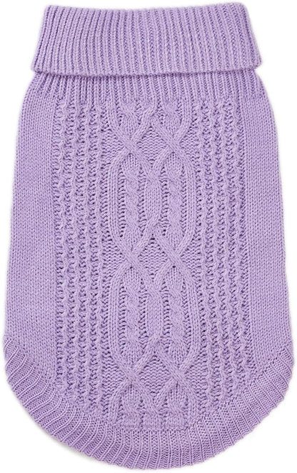 Stretchy Cat Sweater - 17 Colors & 6 Sizes | Snug Winter-Ready Knit for Boy/Girl Cats & Kittens(Purple, Large)