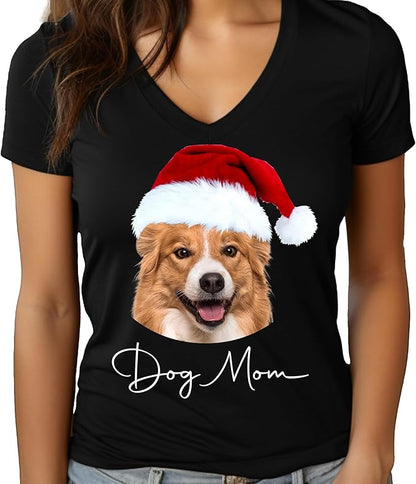 Custom Dog Mom Shirt for Women Pet Ears Sweatshirt with Name Unique Puppy Line Art Cute Dad Hoodie for DogDad Owner Lover