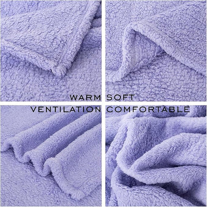 2 Blankets, Dog Cat Pet Blanket, Soft Warm Fleece, for Puppy, Small Dogs or Kitten, Cats, Plush Fuzzy Blanket for Bed, Sofa, Travel (40" x 32", 2/Pack, Lavender+Pink)