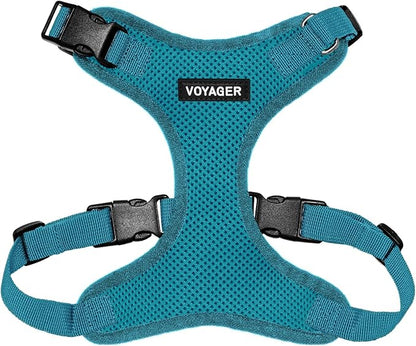 Voyager Step-in Pet Harness - All Weather Mesh, Adjustable Step in Harness for Cats and Dogs by Best Pet Supplies - Turquoise, XS