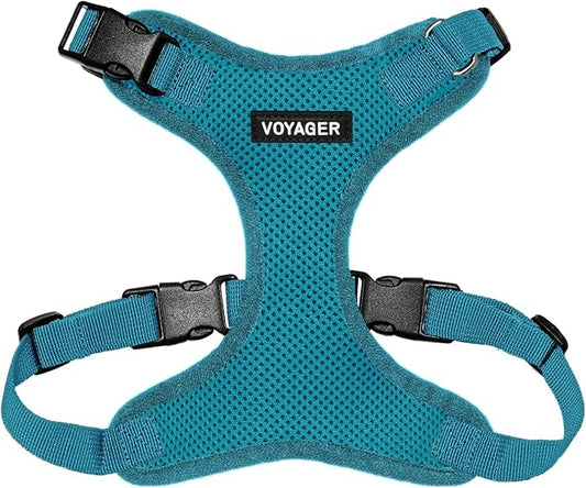 Voyager Step-in Pet Harness - All Weather Mesh, Adjustable Step in Harness for Cats and Dogs by Best Pet Supplies - Turquoise, XL