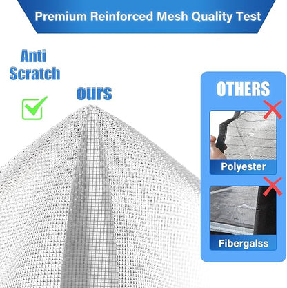 Magnetic Screen Door Upgraded PET Mesh Stronger Than Fiberglass and Polyester,Hands Free,Keeps Bugs Out,Pet & Kid Friendly,Suitable for Sliding Door,Large Patio Door and French Door-60''x80''