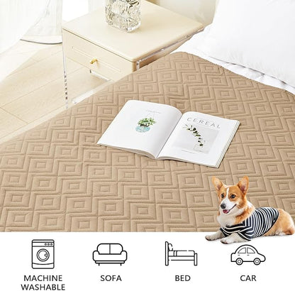 hyha Waterproof Dog Blanket, Soft Dog Bed Cover Pet Blankets, Waterproof Sofa Couch Cover for Dogs Washable, Reversible Pet Couch Covers for Sofa Furniture (30x70 Inch, Camel/Camel)