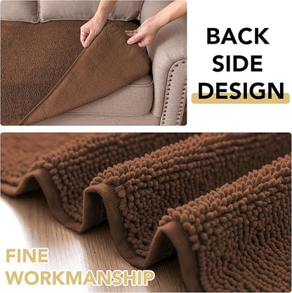 H.VERSAILTEX Non Slip Pet Couch Cover Chenille Dog Bed Protector Thick Soft Sofa Slipcover Pet Friendly Washable Couch Cushion Covers for Pets (52" x 82", Caramel)