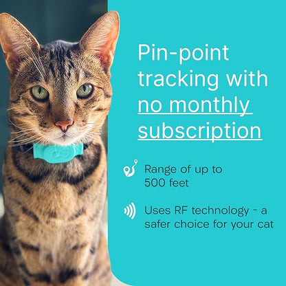 Tabcat V2 Cat & Kitten Tracker - No Monthly Subscription Fee | 2 Lightweight Homing Tags, Cases & Tracking Handset | More Accurate Than GPS | Track 2 Cats Indoors & Outdoors to 1" & 500 ft Range