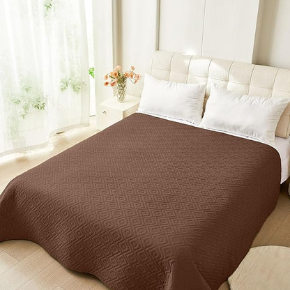hyha Waterproof Dog Blanket, Soft Dog Bed Cover Pet Blankets, Waterproof Sofa Couch Cover for Dogs Washable, Reversible Pet Couch Covers for Sofa Furniture (82x102 Inch, Brown/Brown)