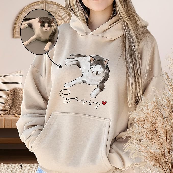 CHIARA CONTI11 Custom Dog Hoodie, Custom Pet Gifts, Custom Dog Shirt, Custom Dog Sweatshirt, Valentine's Day Gift